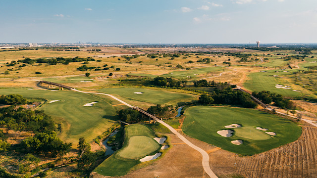 A drone view of Fields Ranch East at PGA Frisco. (Photo by Matt Hahn/PGA of America)