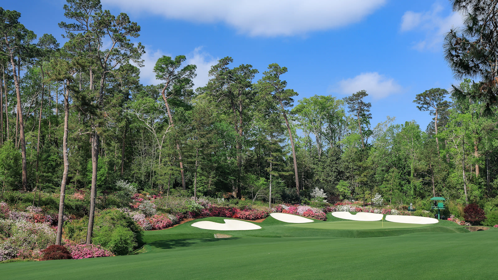 The 13th fairway and green at Augusta National Golf Club. (David Cannon/Getty Images)